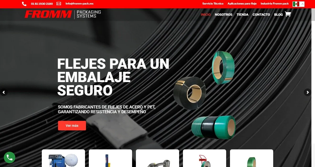Fromm Pack - sitio web desarrollado por WebLab